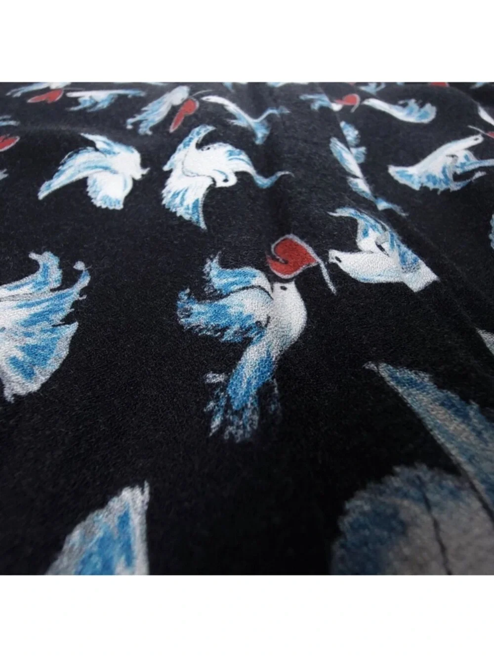 ALICE + OLIVIA Love Dove Button Down Romper Twee Vintage Novelty Print Womens 12 - Picture 8 of 10